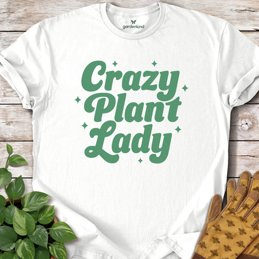 Crazy Plant Lady Tee, White