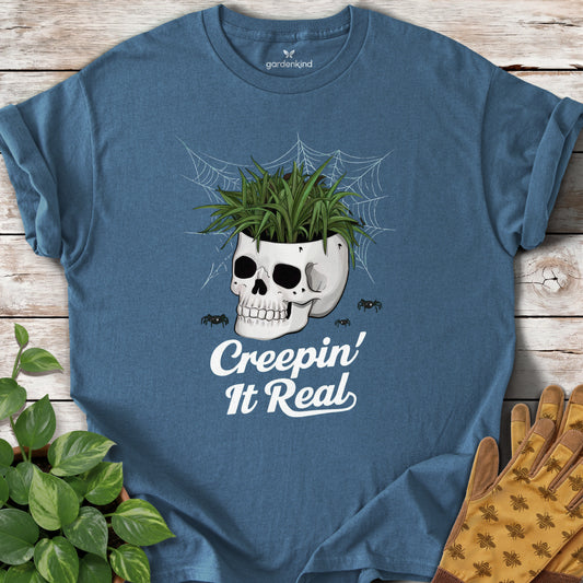 Creepin' It Real Tee, Indigo Blue