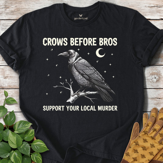 Crows Before Bros Tee, Black