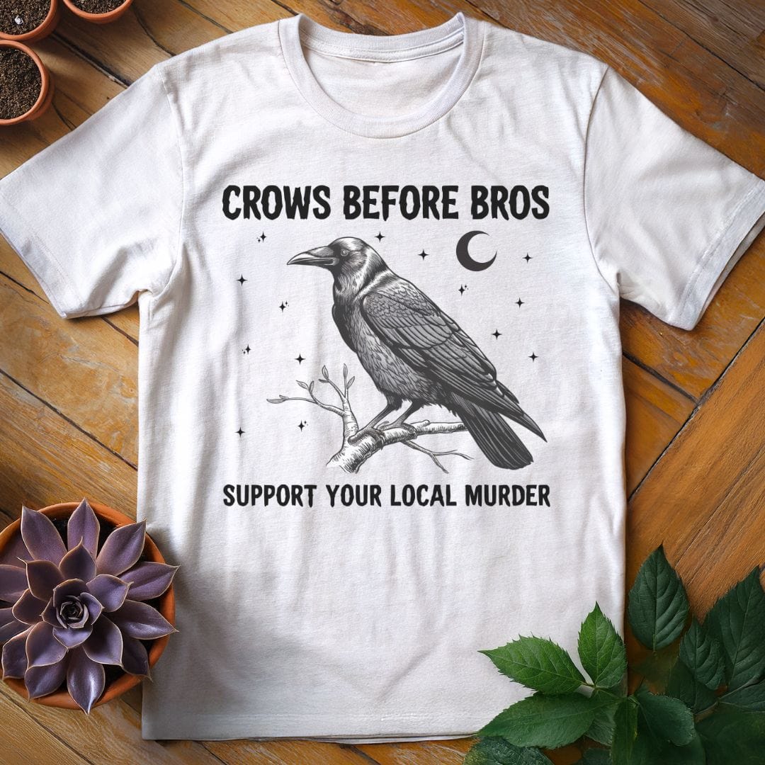 Crows Before Bros Tee T-Shirt White / S