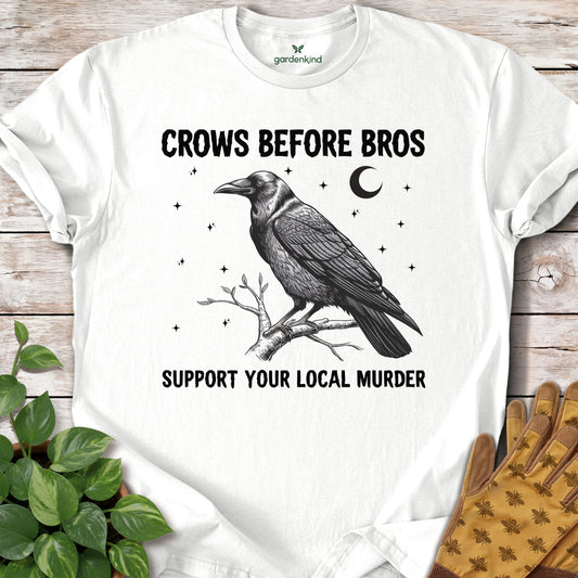 Crows Before Bros Tee, White