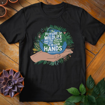 David Attenborough Quote Tee T-Shirt Black / S