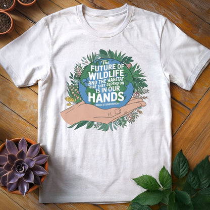 David Attenborough Quote Tee T-Shirt White / S