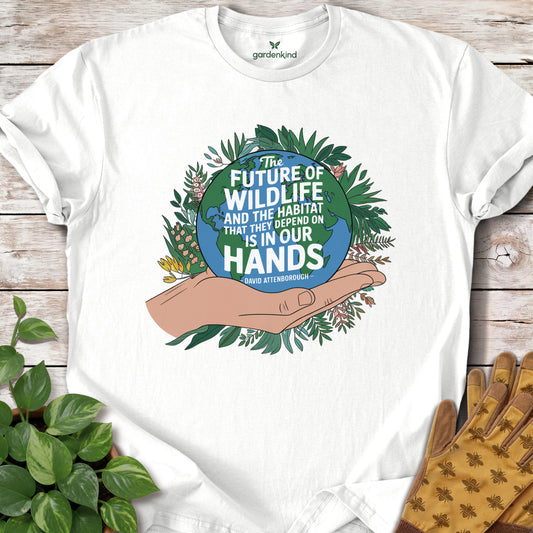 David Attenborough Quote Tee, White
