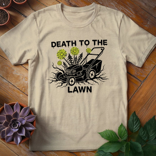 Death to the Lawn Tee T-Shirt Sand / S