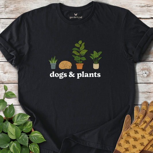 Dogs & Plants Icons Tee, Black