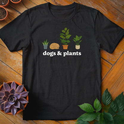 Dogs & Plants Icons Tee T-Shirt Black / S