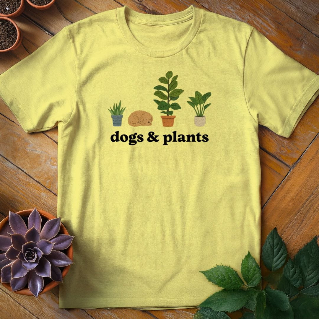 Dogs & Plants Icons Tee T-Shirt Cornsilk / S