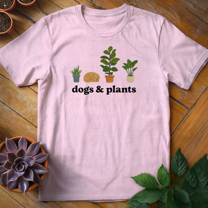 Dogs & Plants Icons Tee T-Shirt Light Pink / S