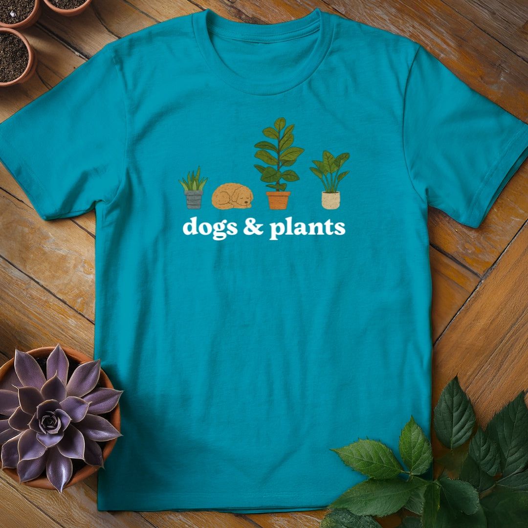Dogs & Plants Icons Tee T-Shirt Tropical Blue / S