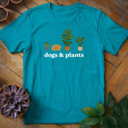 Dogs & Plants Icons Tee T-Shirt Tropical Blue / S