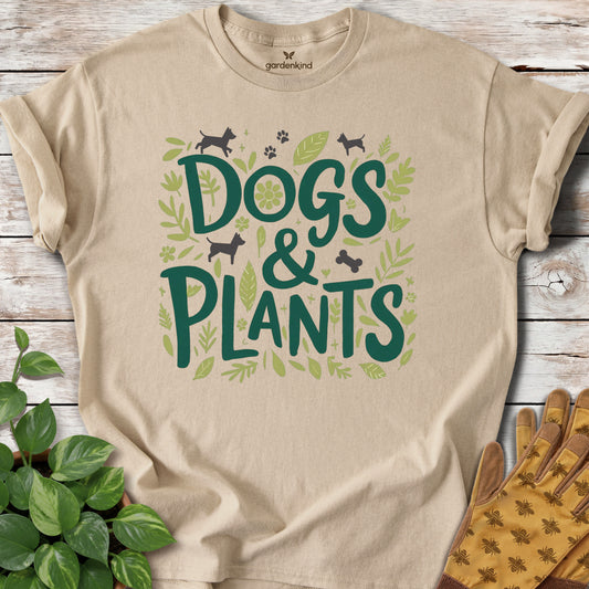 Dogs & Plants Tee, Sand