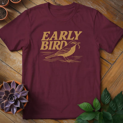 Early Bird Tee T-Shirt Maroon / S