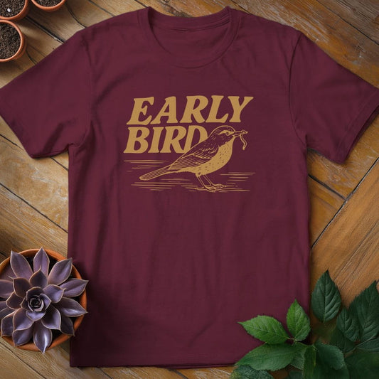 Early Bird Tee T-Shirt Maroon / S