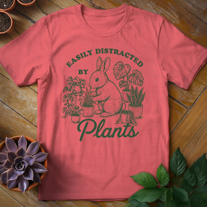 Easily Distracted by Plants Tee T-Shirt Coral Silk / S