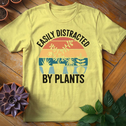 Easily Distracted by Plants Tee T-Shirt Cornsilk / S