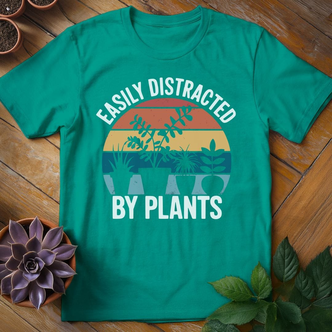 Easily Distracted by Plants Tee T-Shirt Jade Dome / S