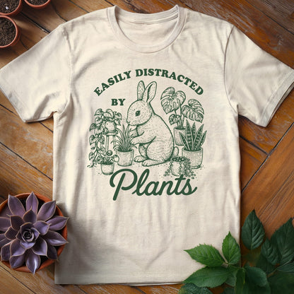 Easily Distracted by Plants Tee T-Shirt Natural / S