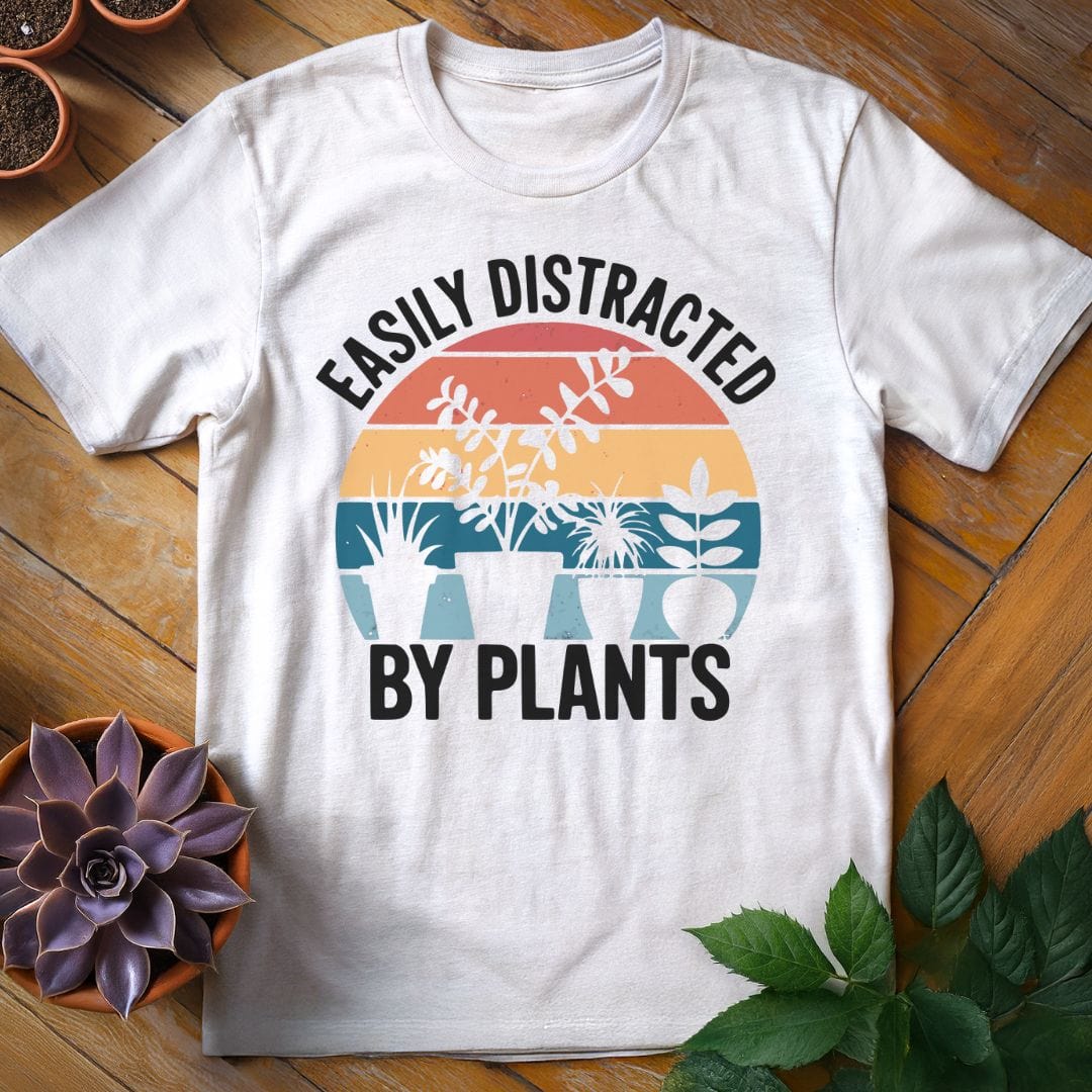 Easily Distracted by Plants Tee T-Shirt White / S