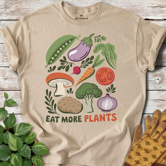 Eat More Plants Tee, Sand