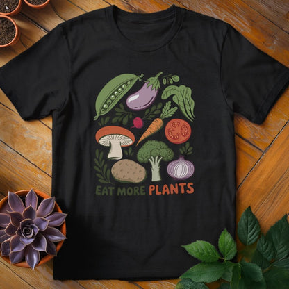 Eat More Plants Tee T-Shirt Black / S