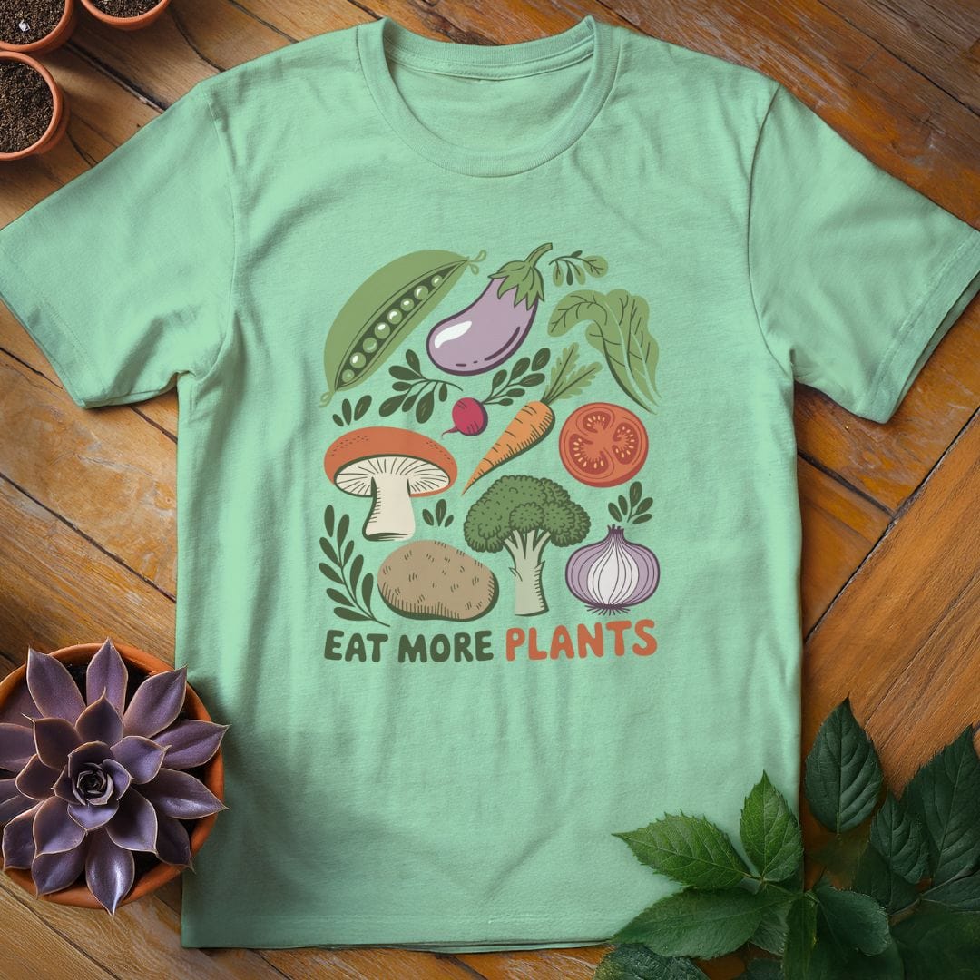 Eat More Plants Tee T-Shirt Mint Green / S
