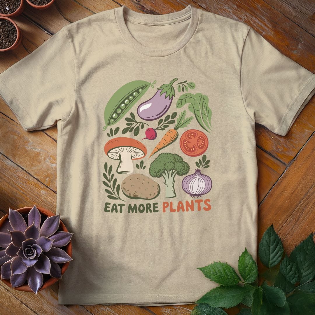 Eat More Plants Tee T-Shirt Sand / S