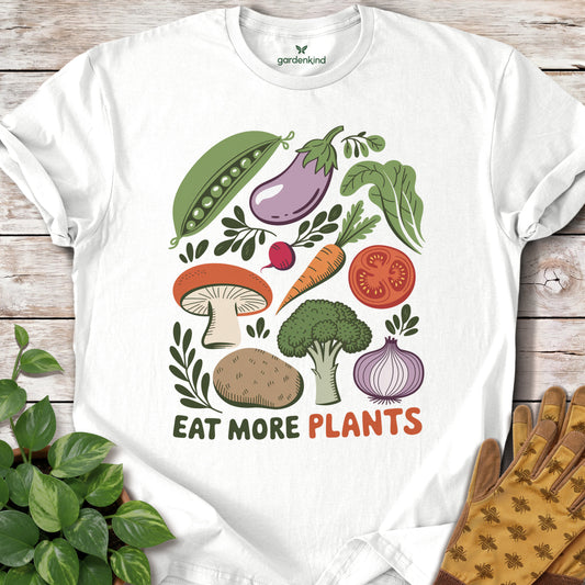 Eat More Plants Tee, White