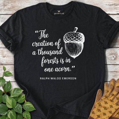 Emerson Quote Tee, Black