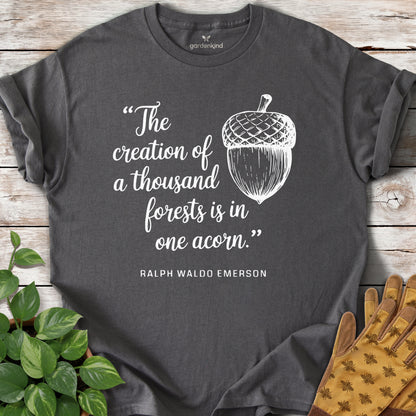 Emerson Quote Tee, Charcoal