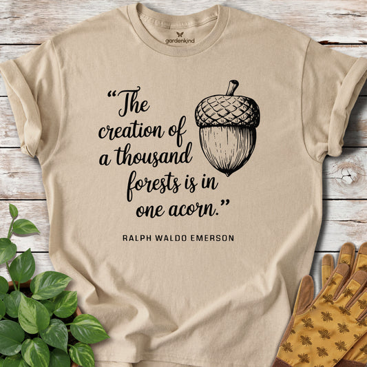 Emerson Quote Tee, Sand