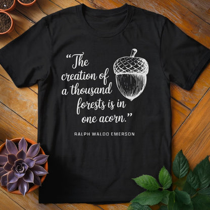 Emerson Quote Tee T-Shirt Black / S