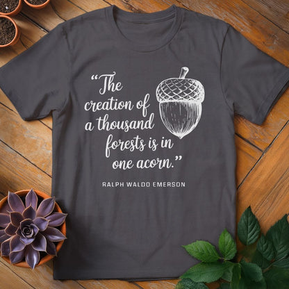 Emerson Quote Tee T-Shirt Charcoal / S