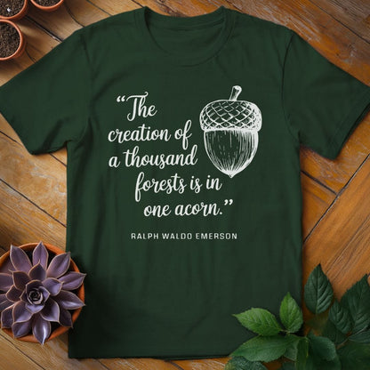 Emerson Quote Tee T-Shirt Forest Green / S