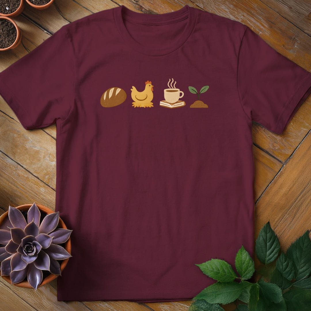 Favorite Things Tee T-Shirt Maroon / S