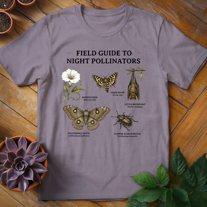 Field Guide to Night Pollinators Tee T-Shirt Paragon / S