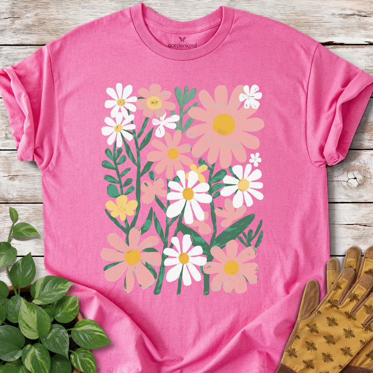 Flowers Tee, Azalea