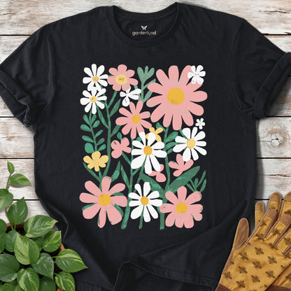 Flowers Tee, Black