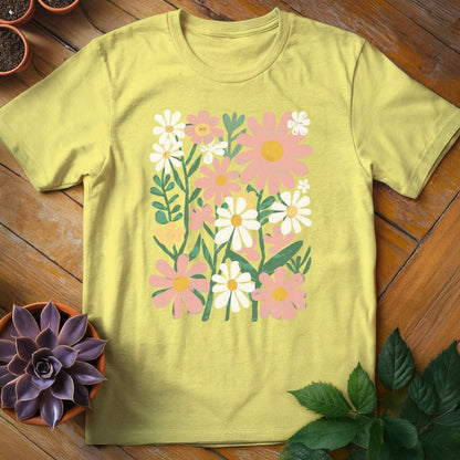 Flowers Tee T-Shirt Cornsilk / S