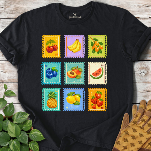 Fruit Stamps Tee, Black