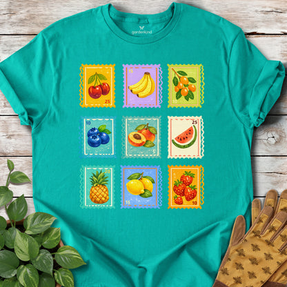 Fruit Stamps Tee, Jade Dome
