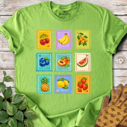 Fruit Stamps Tee, Lime