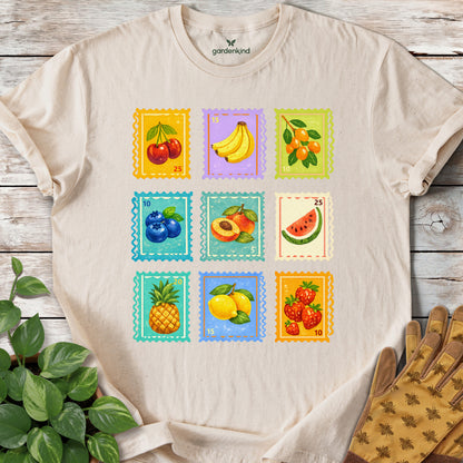Fruit Stamps Tee, Natural