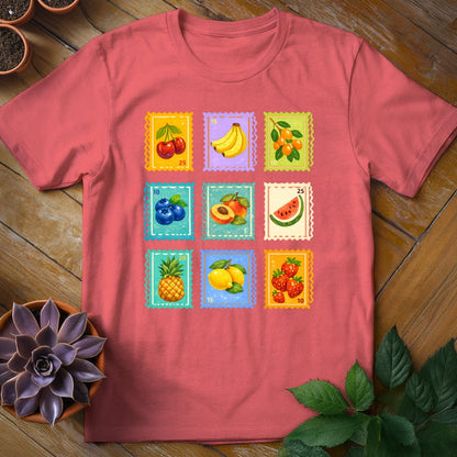 Fruit Stamps Tee T-Shirt Coral Silk / S