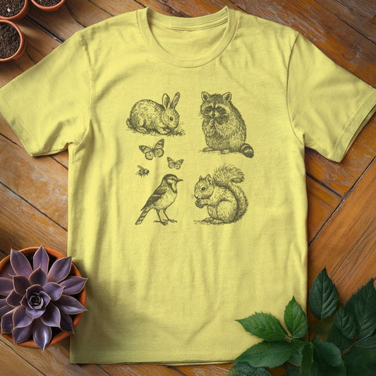 Garden Animals Tee T-Shirt Cornsilk / S