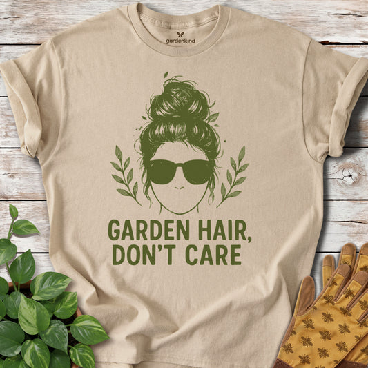 Garden Hair, Don't Care Tee, Sand