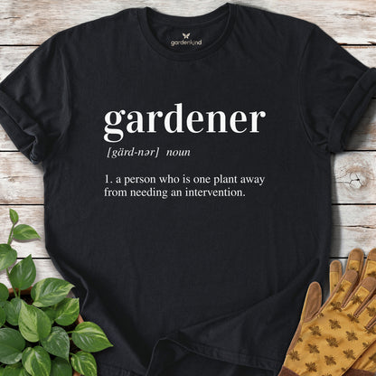 Gardener Definition Tee, Black