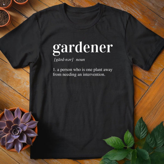 Gardener Definition Tee T-Shirt Black / S
