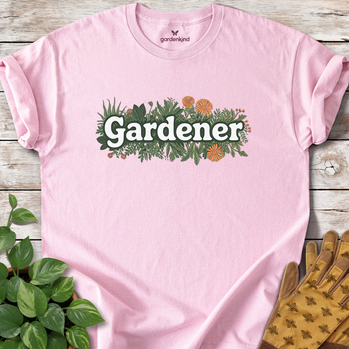 Gardener Tee, Light Pink
