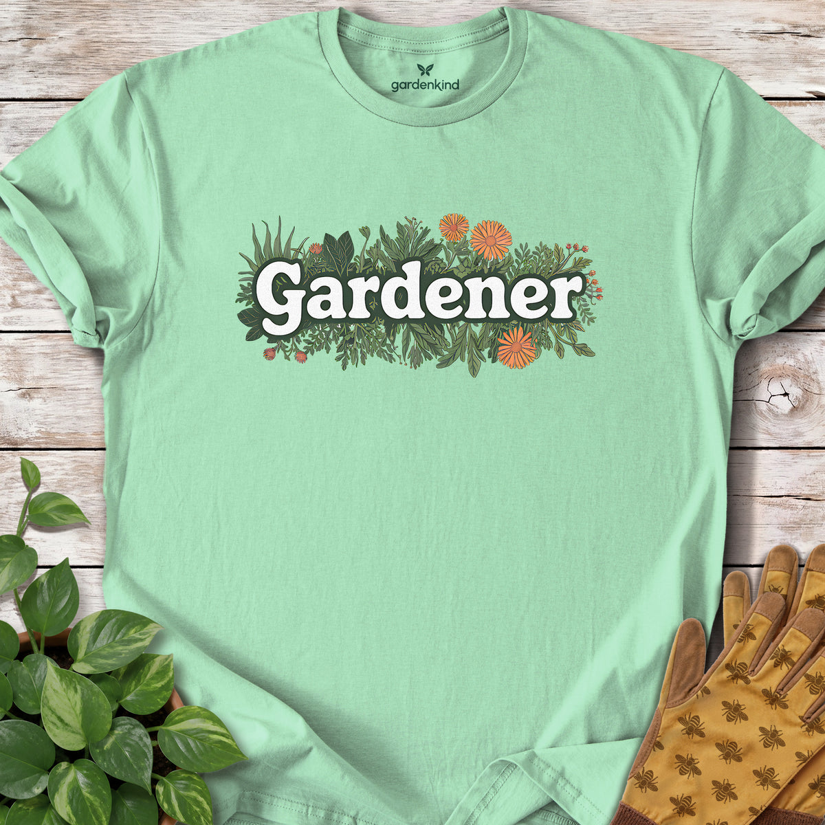 Gardener Tee, Mint Green